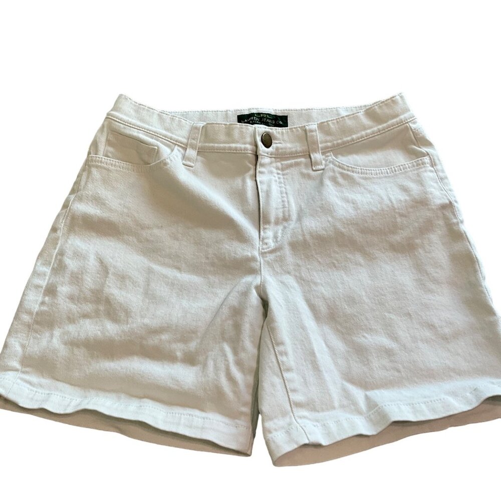 LRL Lauren‎ Jeans White Shorts Women's Size 4